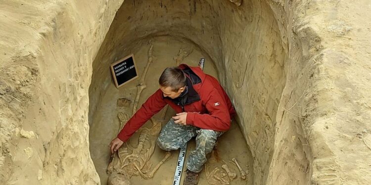 Кандидат исторических наук нашел яму со скифским воином