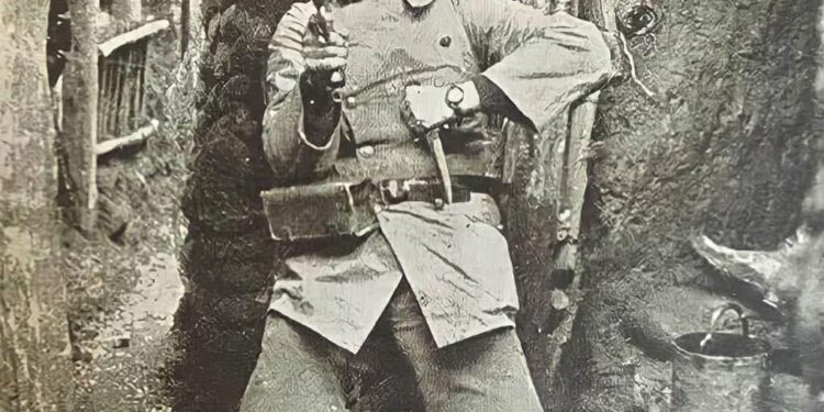 Немецкий солдат 1917 года.