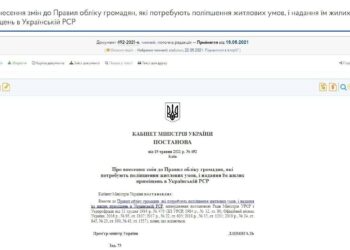 Жилищные помещения УССР 26.05.2021 года у Кабмина?