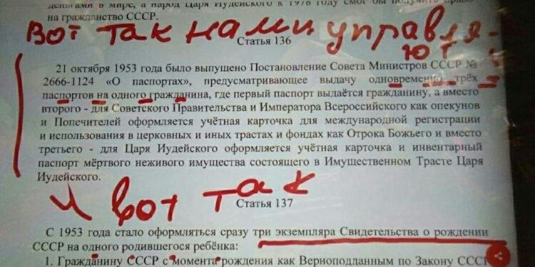 Постановление №2666-1124 «О паспортах»