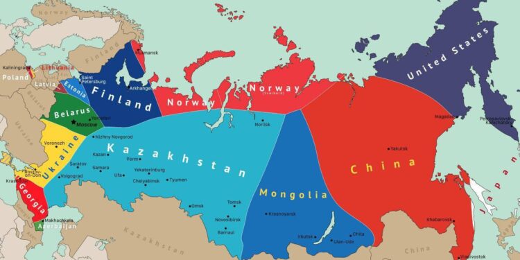 Китайский телик показал новую карту раСеи