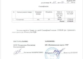 Мунварта закупилась рукавичками на 13300 грн