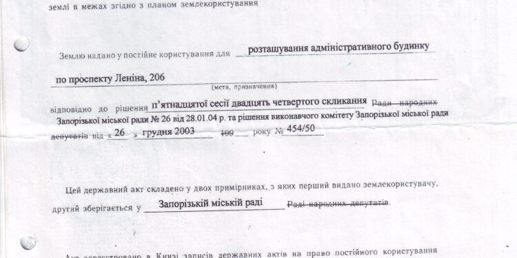 Земля, помещение и распорядительный акт ЗМР