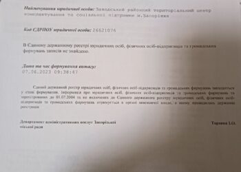 ТЦК та СП в реестре не найден